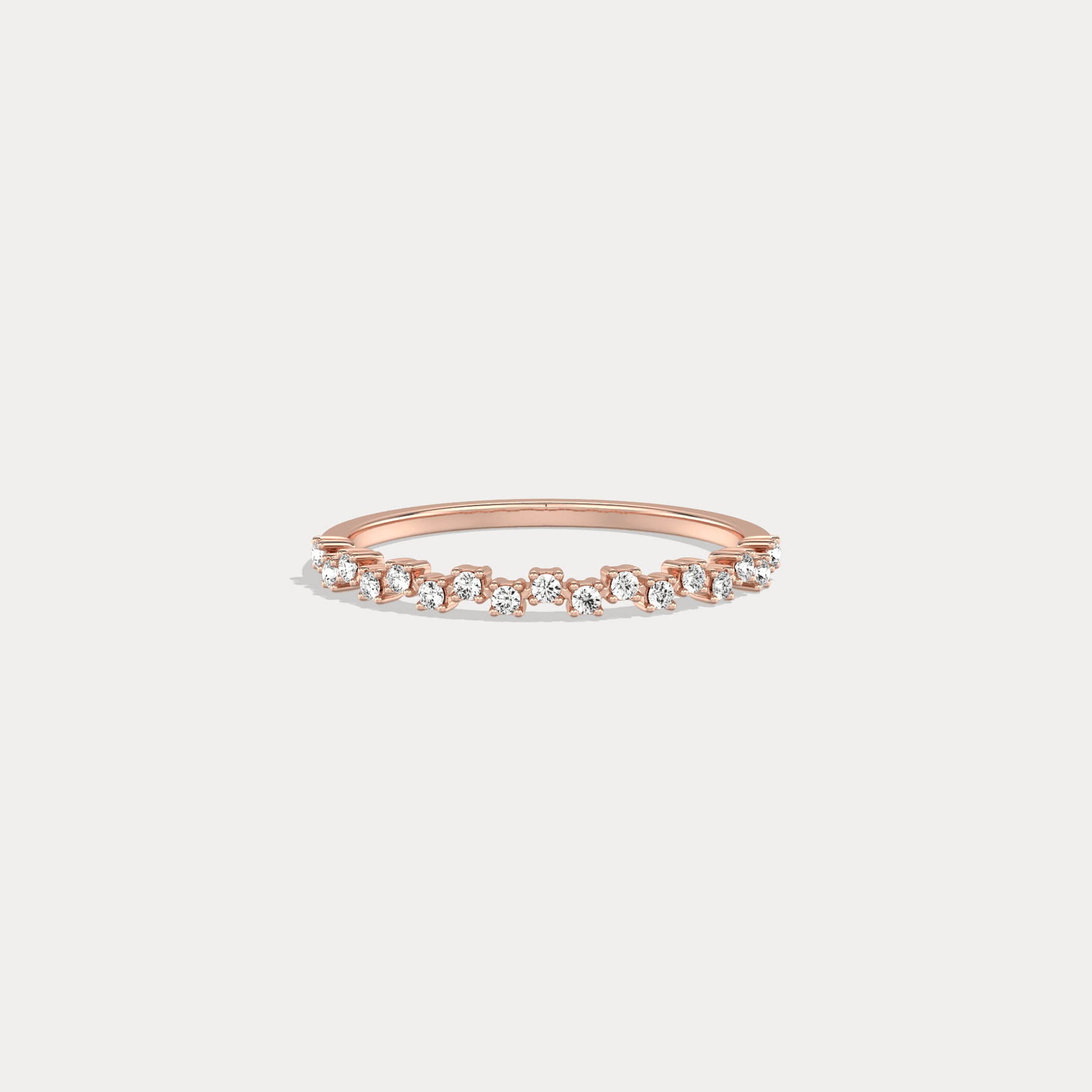 Petite Lab Diamond Cluster Wedding Ring In 14K Solid Gold/Platinum - Rings