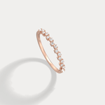 Petite Lab Diamond Cluster Wedding Ring In 14K Solid Gold/Platinum - Rings