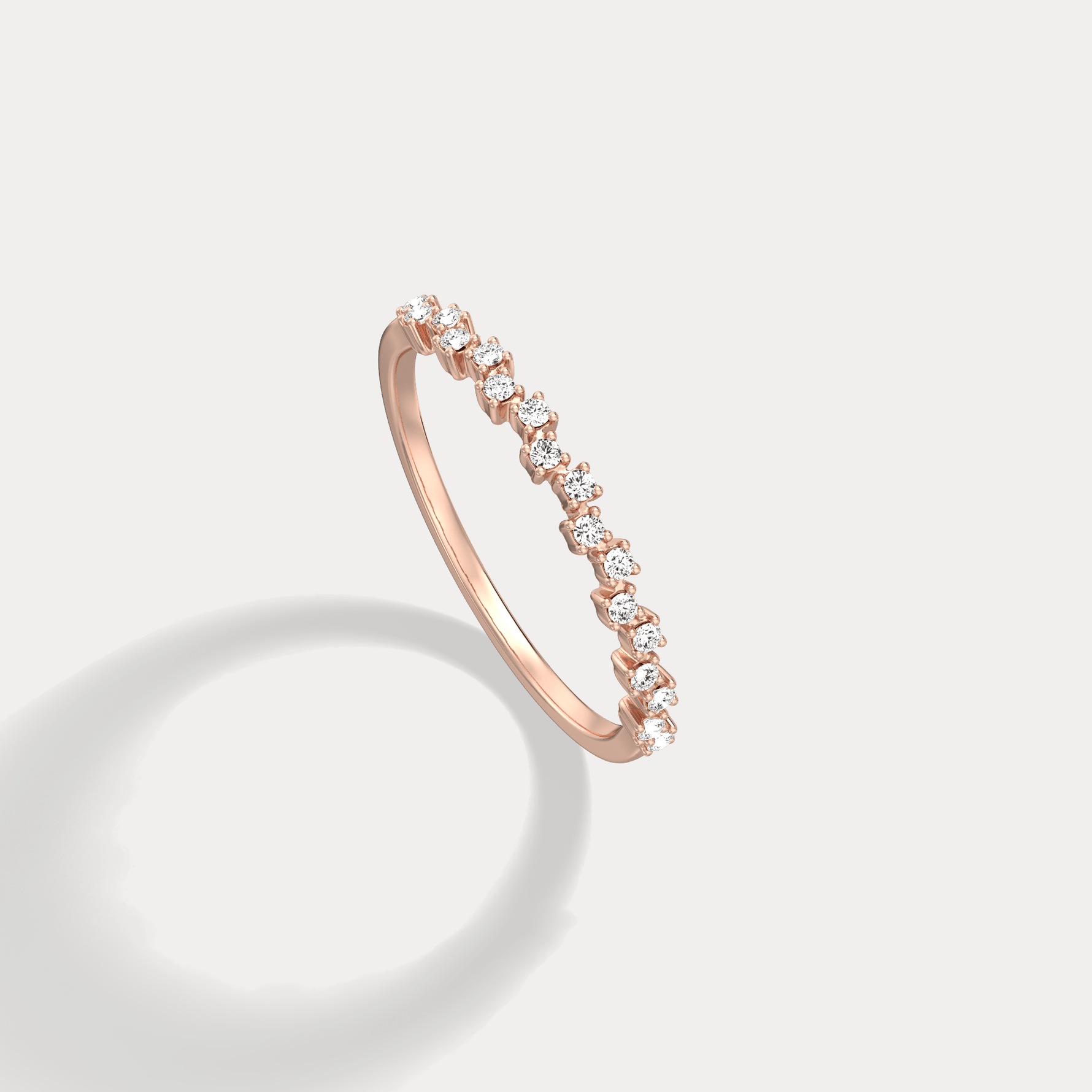 Petite Lab Diamond Cluster Wedding Ring In 14K Solid Gold/Platinum - Rings