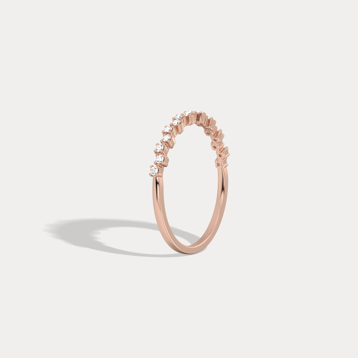 Petite Lab Diamond Cluster Wedding Ring In 14K Solid Gold/Platinum - Rings