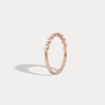 Petite Lab Diamond Cluster Wedding Ring In 14K Solid Gold/Platinum - Rings