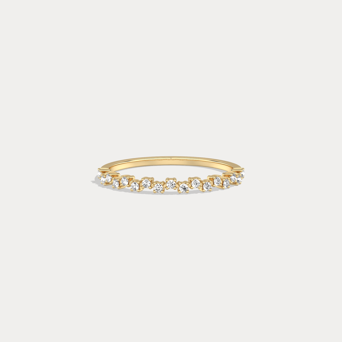 Petite Lab Diamond Cluster Wedding Ring In 14K Solid Gold/Platinum - Rings