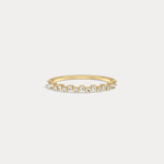 Petite Lab Diamond Cluster Wedding Ring In 14K Solid Gold/Platinum - Rings