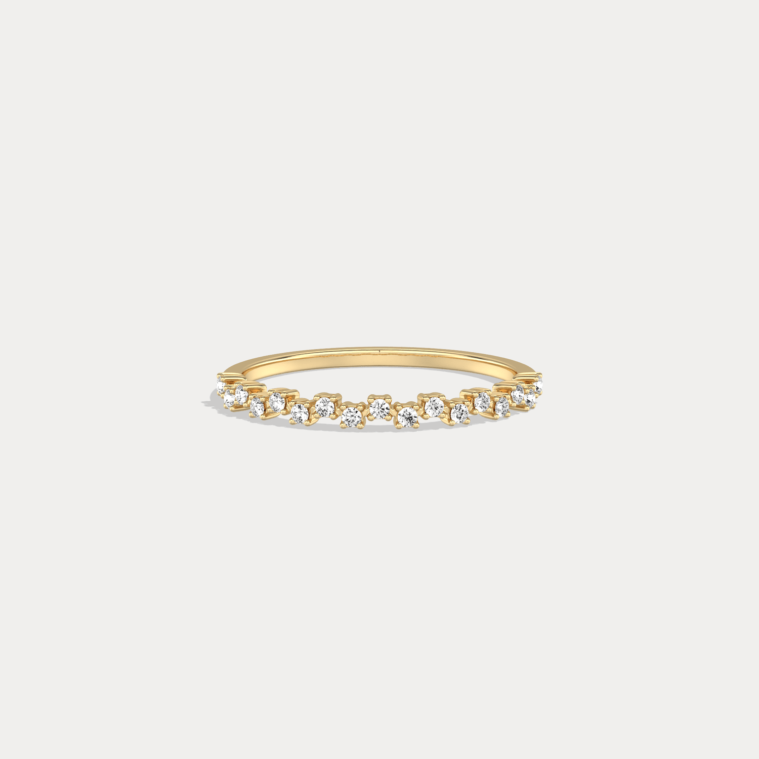 Petite Lab Diamond Cluster Wedding Ring In 14K Solid Gold/Platinum - Rings