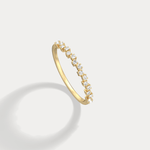 Petite Lab Diamond Cluster Wedding Ring In 14K Solid Gold/Platinum - Rings