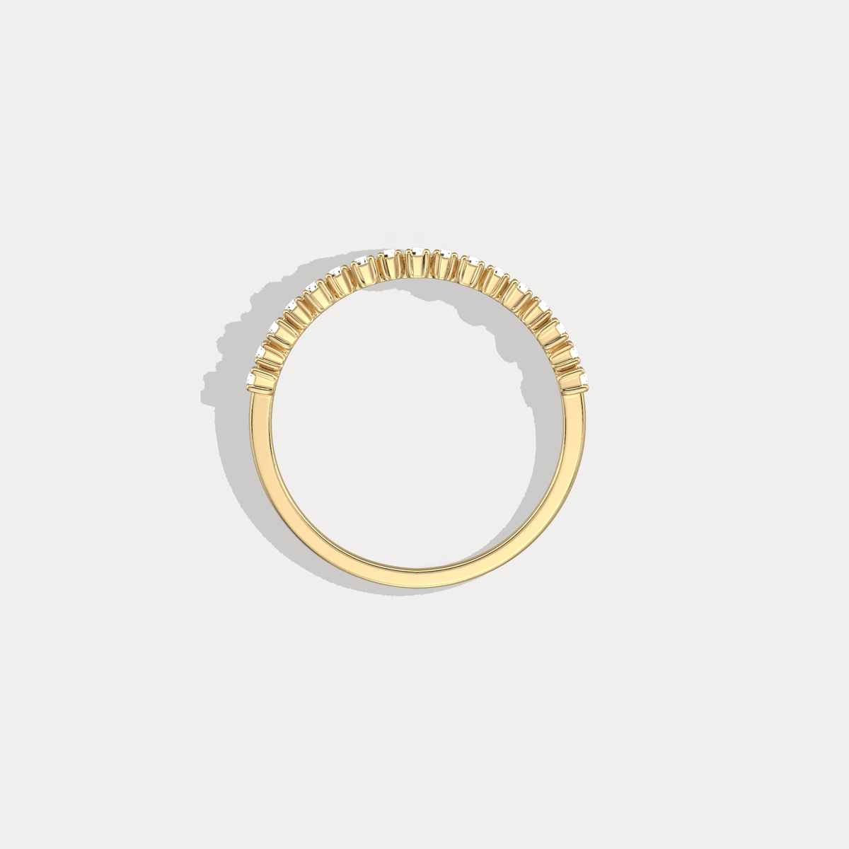 Petite Lab Diamond Cluster Wedding Ring In 14K Solid Gold/Platinum - Rings