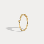 Petite Lab Diamond Cluster Wedding Ring In 14K Solid Gold/Platinum - Rings