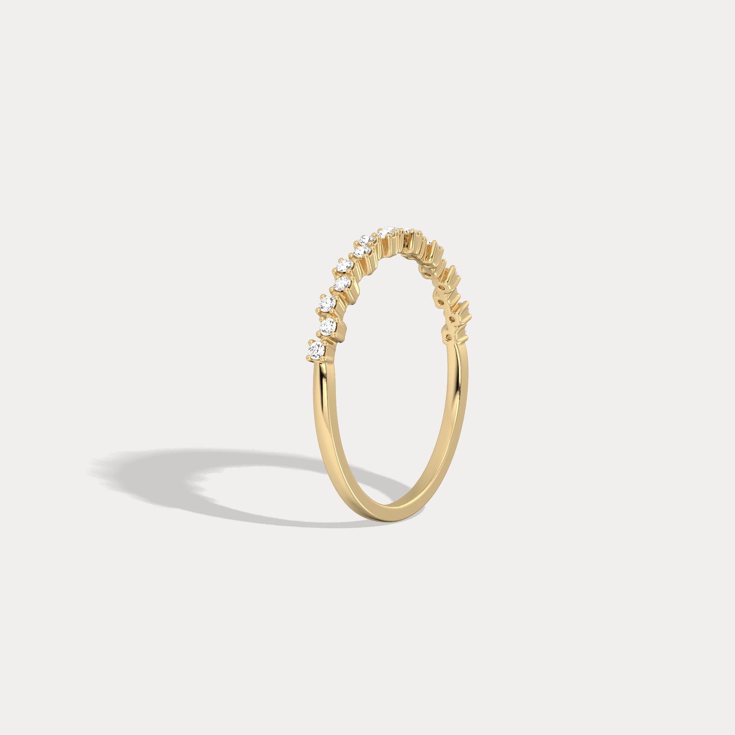 Petite Lab Diamond Cluster Wedding Ring In 14K Solid Gold/Platinum - Rings