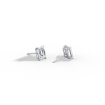 2CTW Claw Prong Emerald Lab Grown Diamond IGI Stud Earring - Earrings