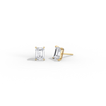 2CTW Claw Prong Emerald Lab Grown Diamond IGI Stud Earring - Earrings