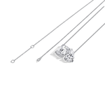 6CTW Emerald and Pear Cut Lab Diamond Toi et Moi Necklace - 