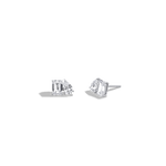 2.6CTW Lab Diamond Toi Et Moi Stud Earring in 14K Solid Gold/Platinum - Earrings