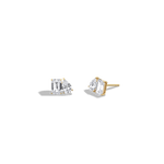2.6CTW Lab Diamond Toi Et Moi Stud Earring in 14K Solid Gold/Platinum - Earrings