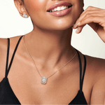 0.5CT Emerald Cut Lab Grown Diamond Pendant Necklace - 