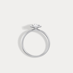 14K Solid Gold Halo Solitaire Ring With 0.44CTW Lab Diamond - Rings