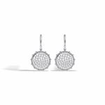 1CTW Lab Diamond Pave Dangling Disc Earrings - Earrings