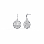 1CTW Lab Diamond Pave Dangling Disc Earrings - Earrings
