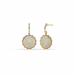 1CTW Lab Diamond Pave Dangling Disc Earrings - Earrings