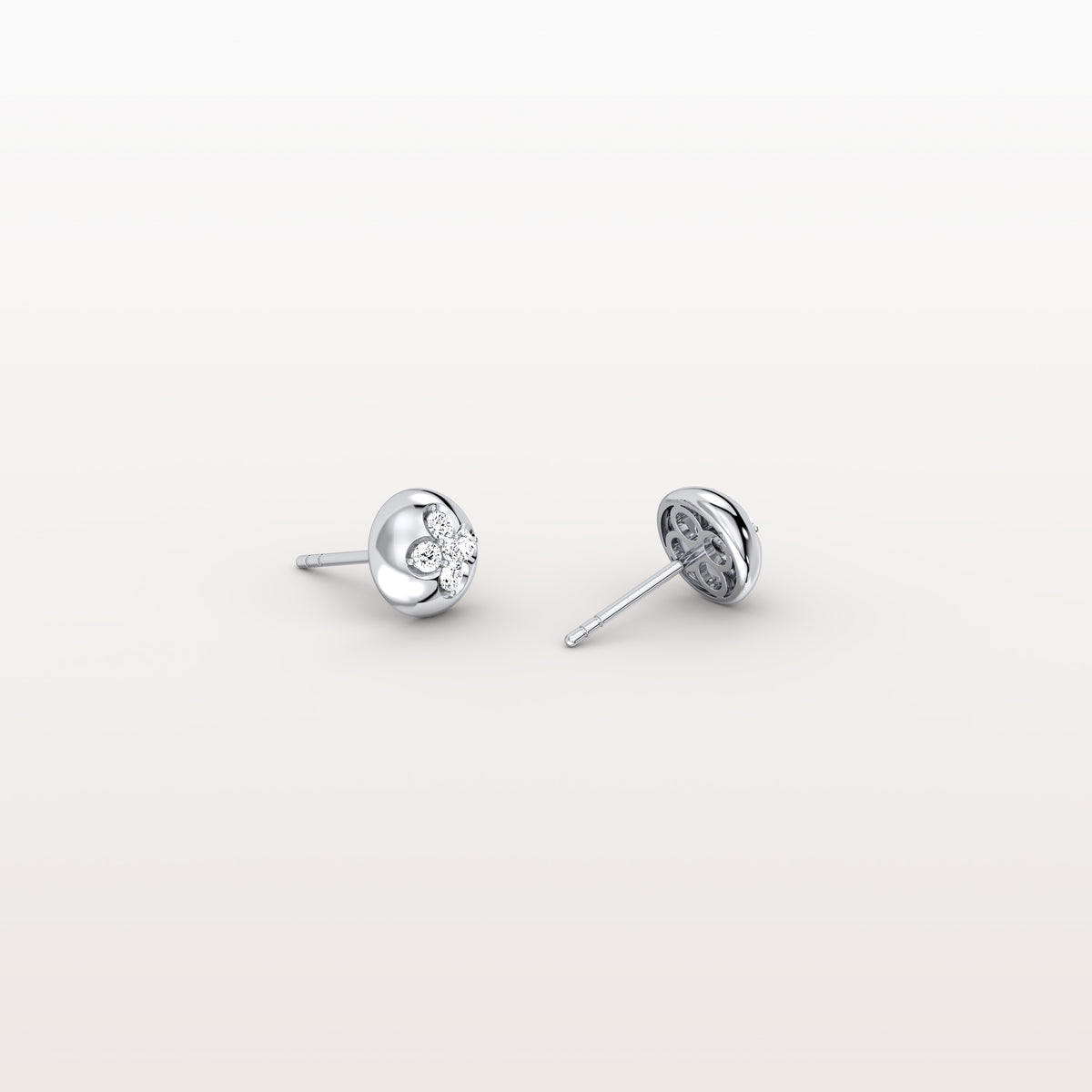 Lab Diamond Blossom Stud Earrings - Earrings