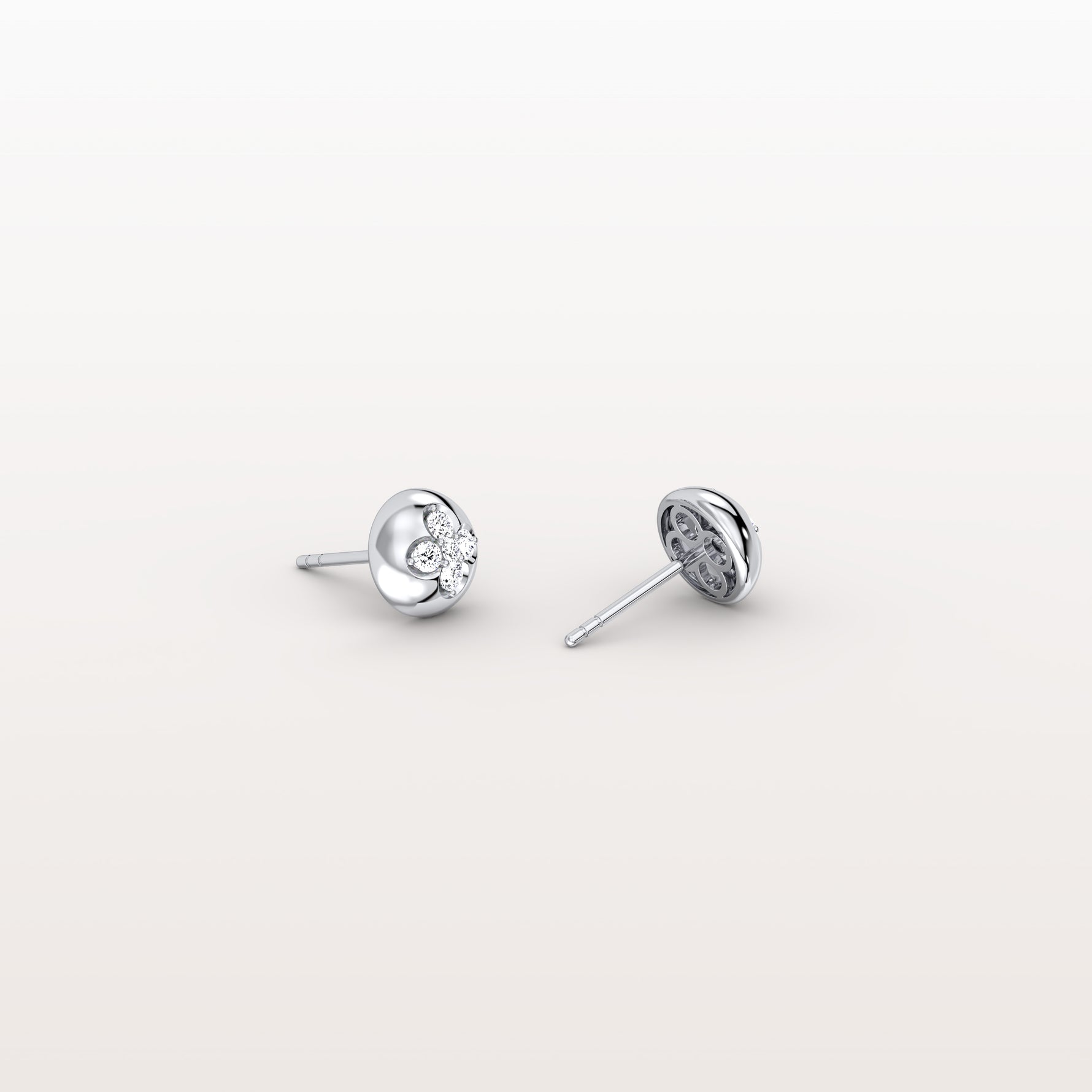 Lab Diamond Blossom Stud Earrings - Earrings