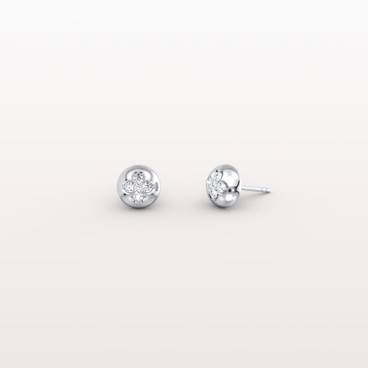 Lab Diamond Blossom Stud Earrings - Earrings