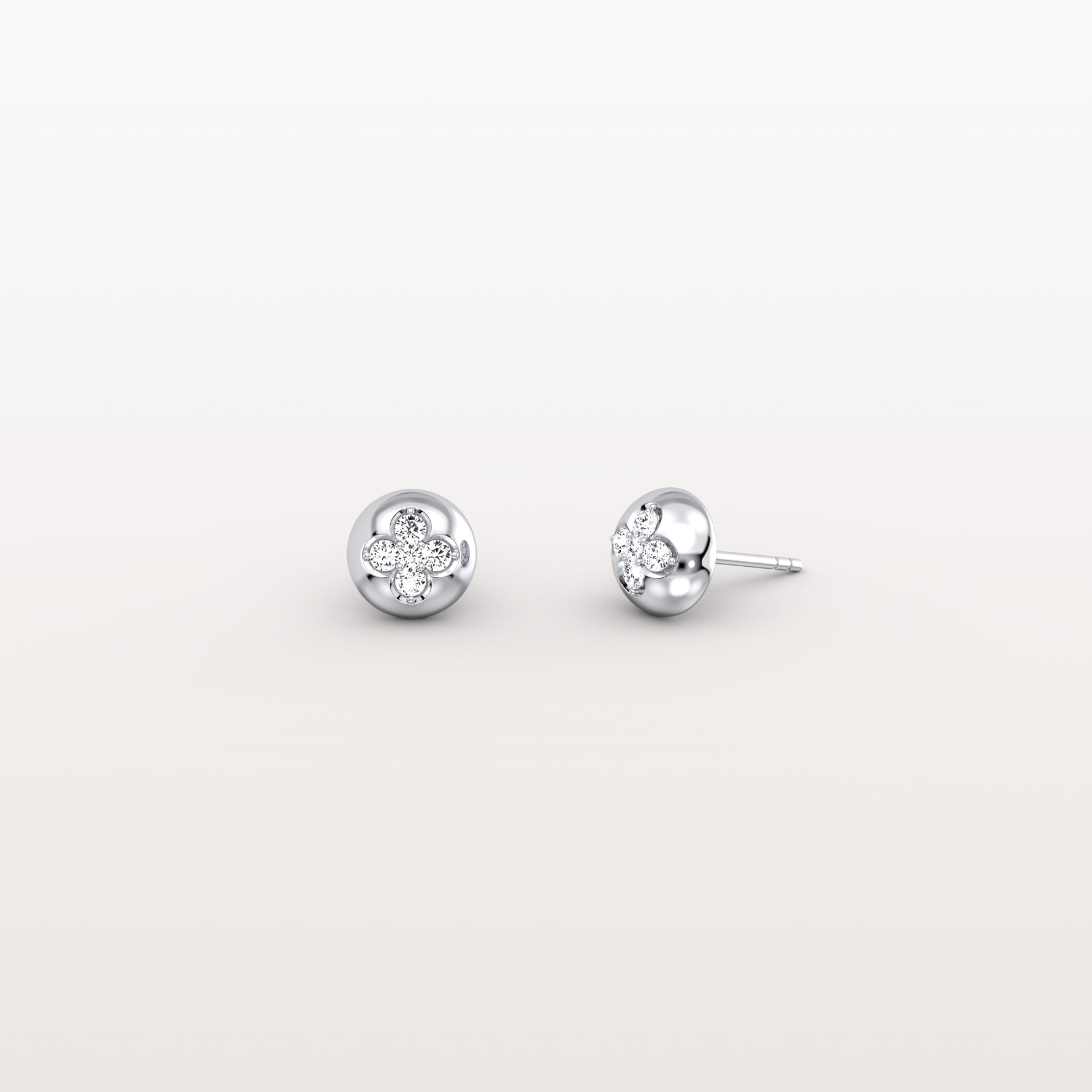 Lab Diamond Blossom Stud Earrings - Earrings