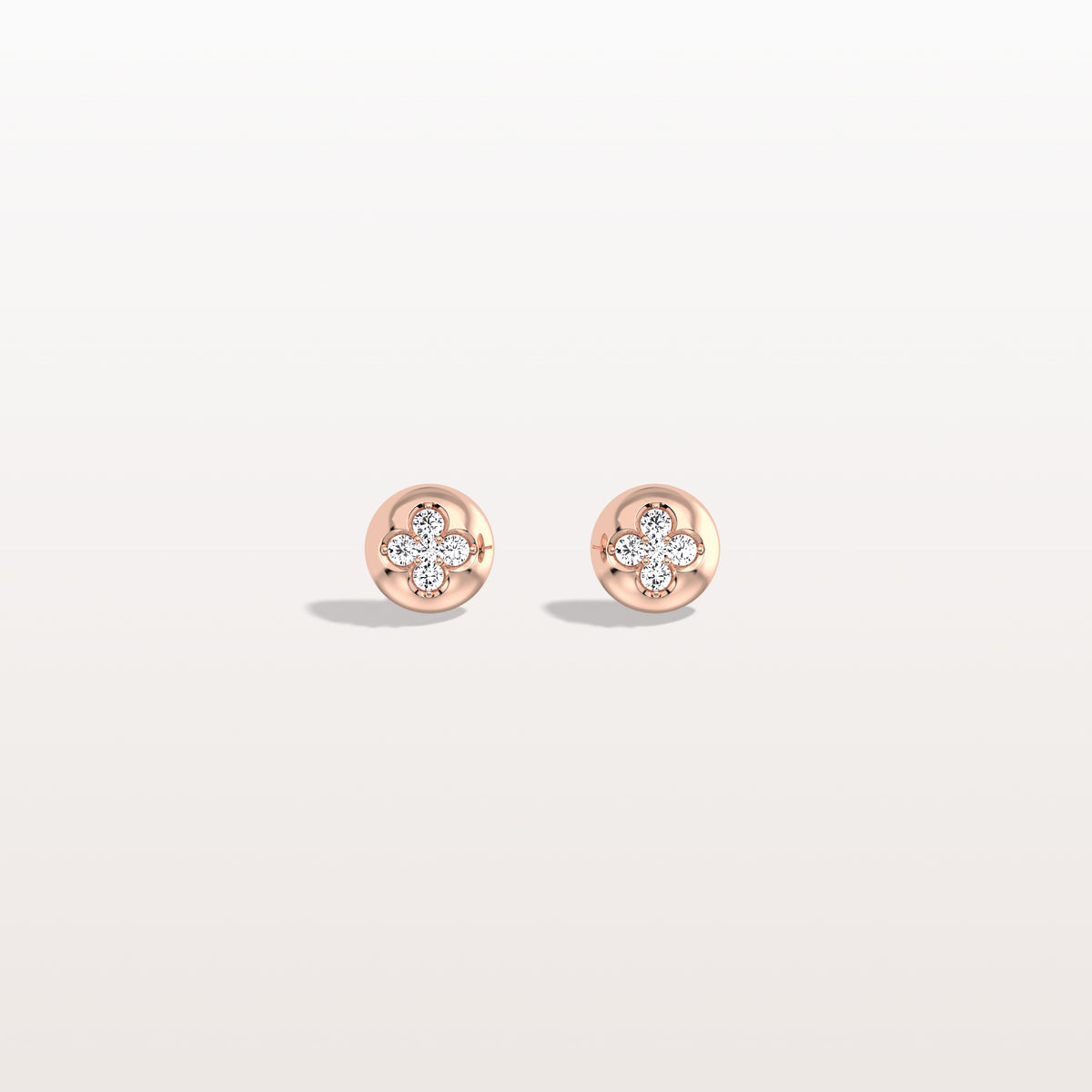 Lab Diamond Blossom Stud Earrings - Earrings