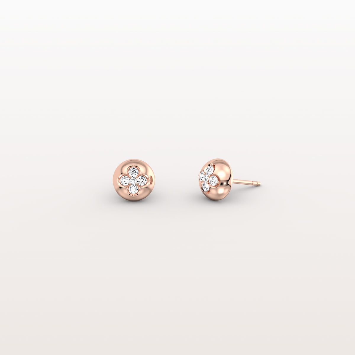 Lab Diamond Blossom Stud Earrings - Earrings