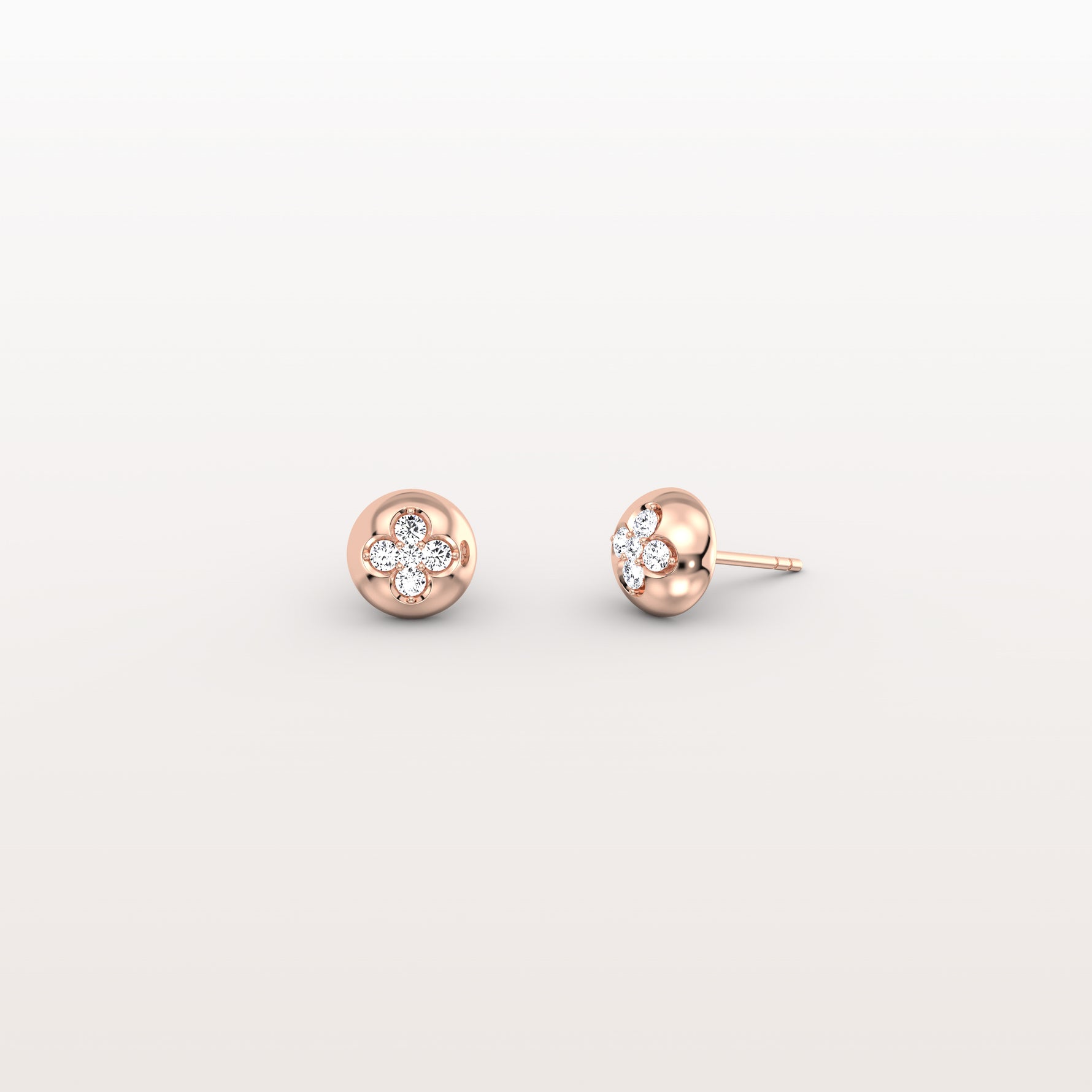 Lab Diamond Blossom Stud Earrings - Earrings