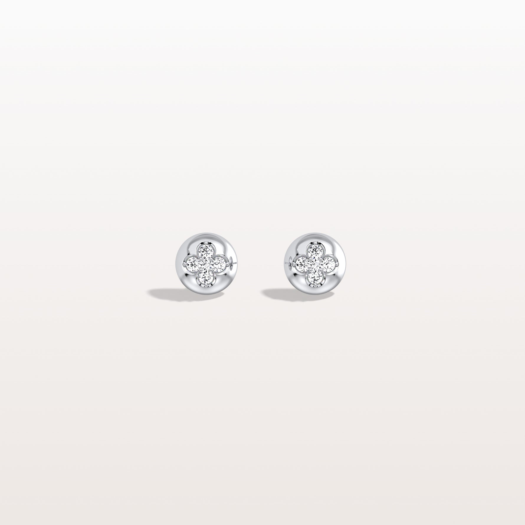 Lab Diamond Blossom Stud Earrings - Earrings