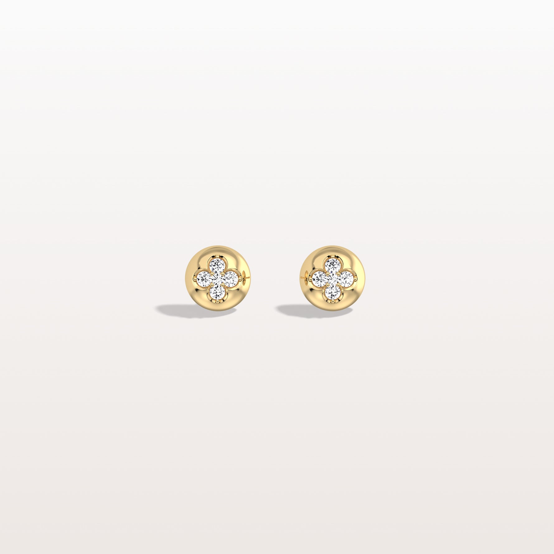 Lab Diamond Blossom Stud Earrings - Earrings