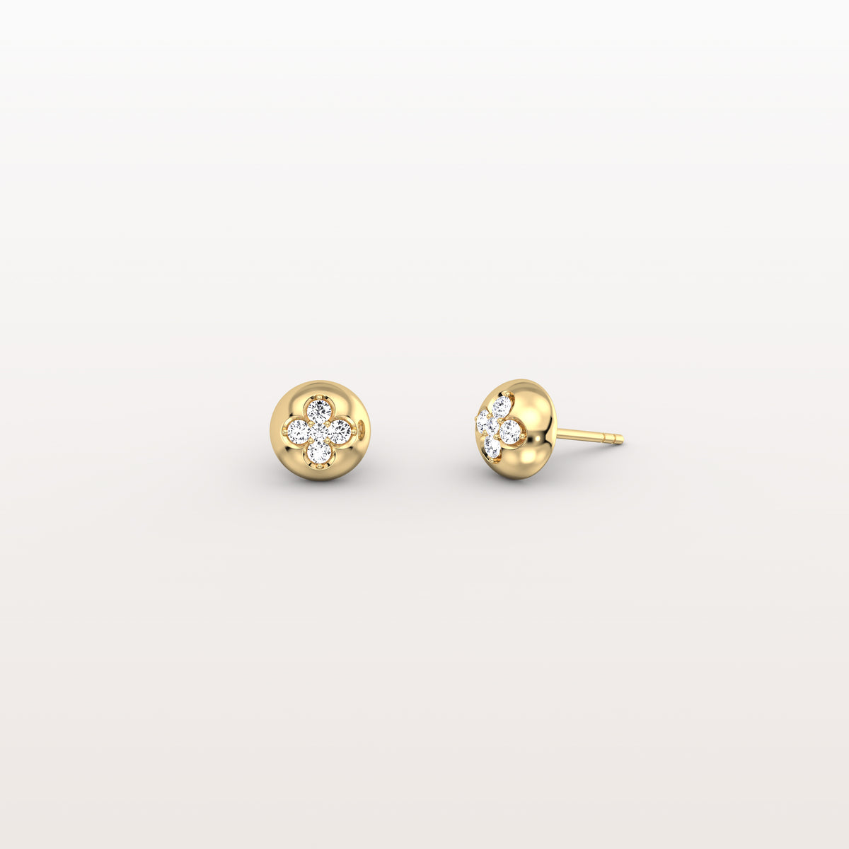 Lab Diamond Blossom Stud Earrings - Earrings
