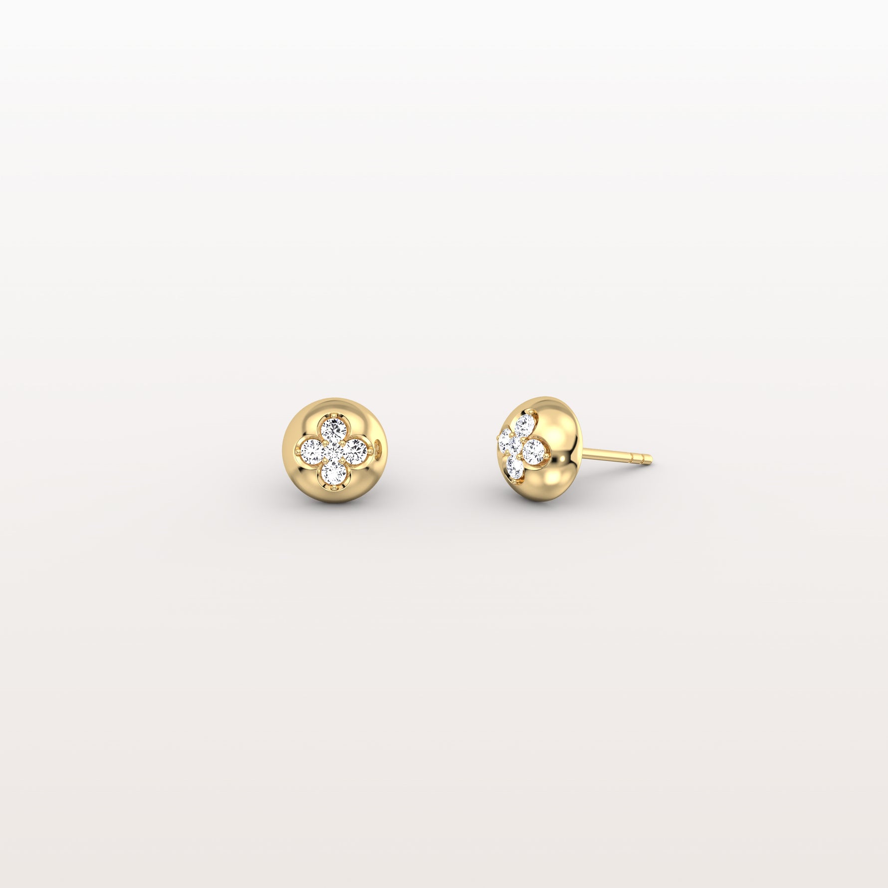 Lab Diamond Blossom Stud Earrings - Earrings