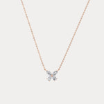 0.5CTW Lab Grown Diamond Butterfly Necklace In 14K Solid Gold/Platinum - Necklaces