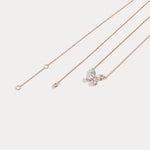 0.5CTW Lab Grown Diamond Butterfly Necklace In 14K Solid Gold/Platinum - Necklaces