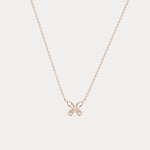 0.5CTW Lab Grown Diamond Butterfly Necklace In 14K Solid Gold/Platinum - Necklaces