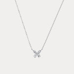 0.5CTW Lab Grown Diamond Butterfly Necklace In 14K Solid Gold/Platinum - Necklaces