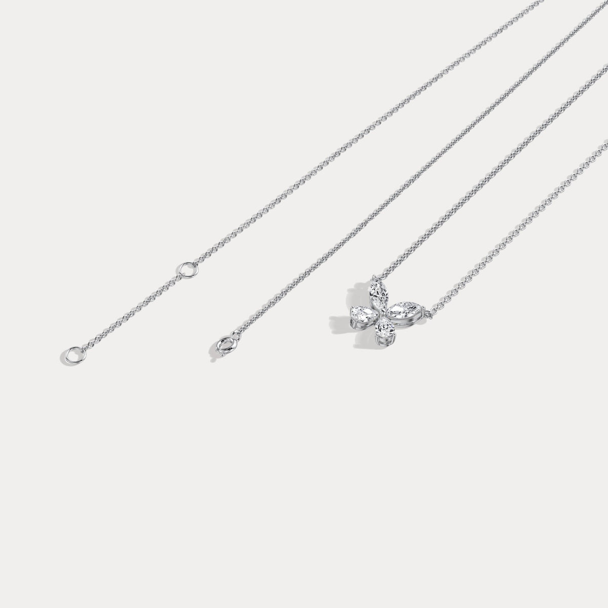 0.5CTW Lab Grown Diamond Butterfly Necklace In 14K Solid Gold/Platinum - Necklaces