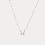 0.5CTW Lab Grown Diamond Butterfly Necklace In 14K Solid Gold/Platinum - Necklaces