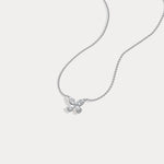 0.5CTW Lab Grown Diamond Butterfly Necklace In 14K Solid Gold/Platinum - Necklaces