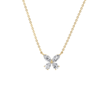 0.5CTW Lab Grown Diamond Butterfly Necklace In 14K Solid Gold/Platinum - Necklaces