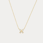 0.5CTW Lab Grown Diamond Butterfly Necklace In 14K Solid Gold/Platinum - Necklaces