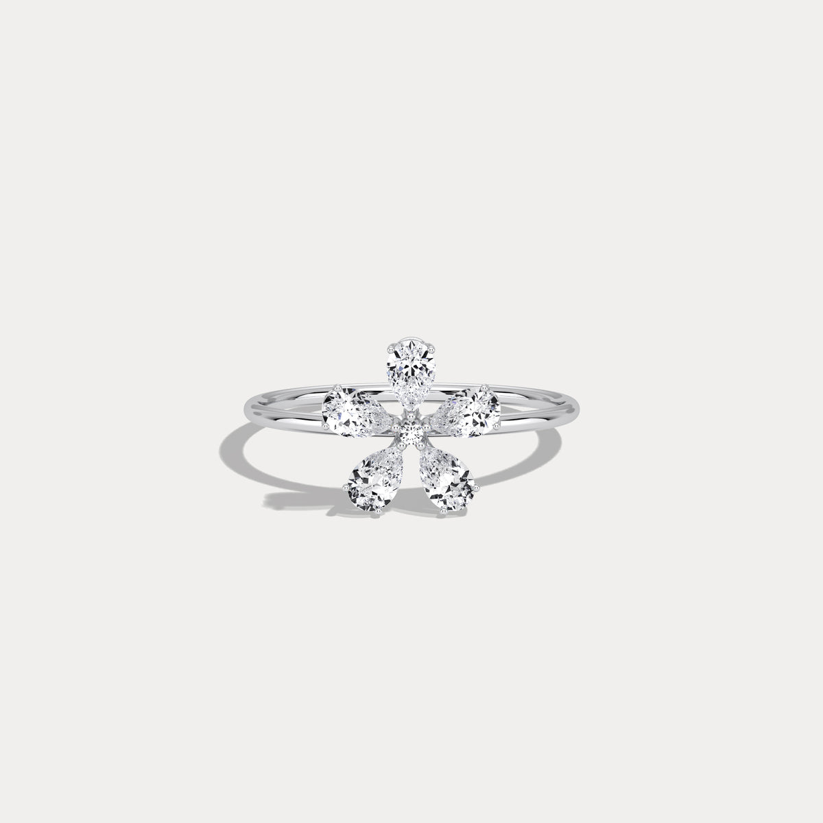 0.51CTW Lab Grown Diamond Floral Ring - Rings