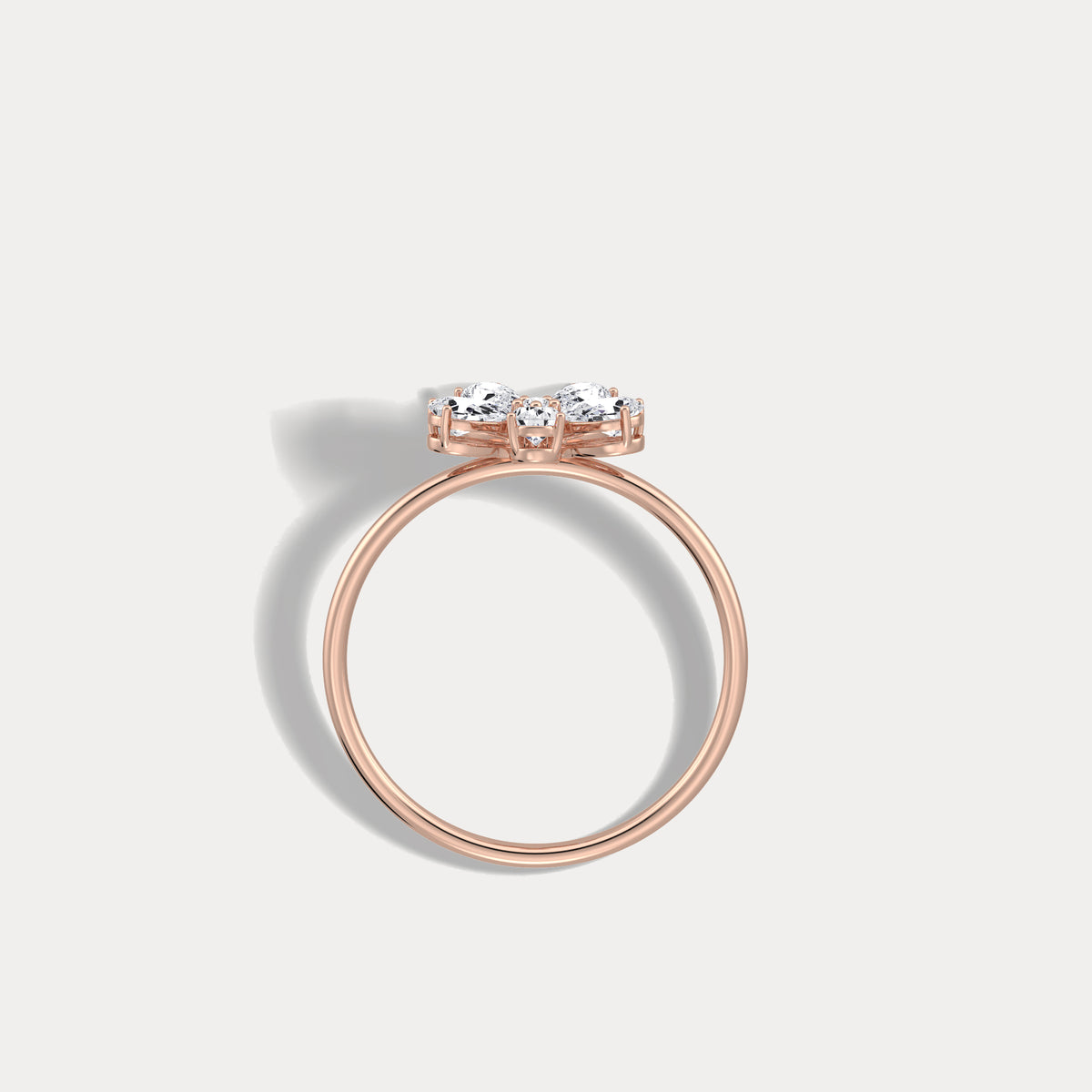 0.51CTW Lab Grown Diamond Floral Ring - Rings