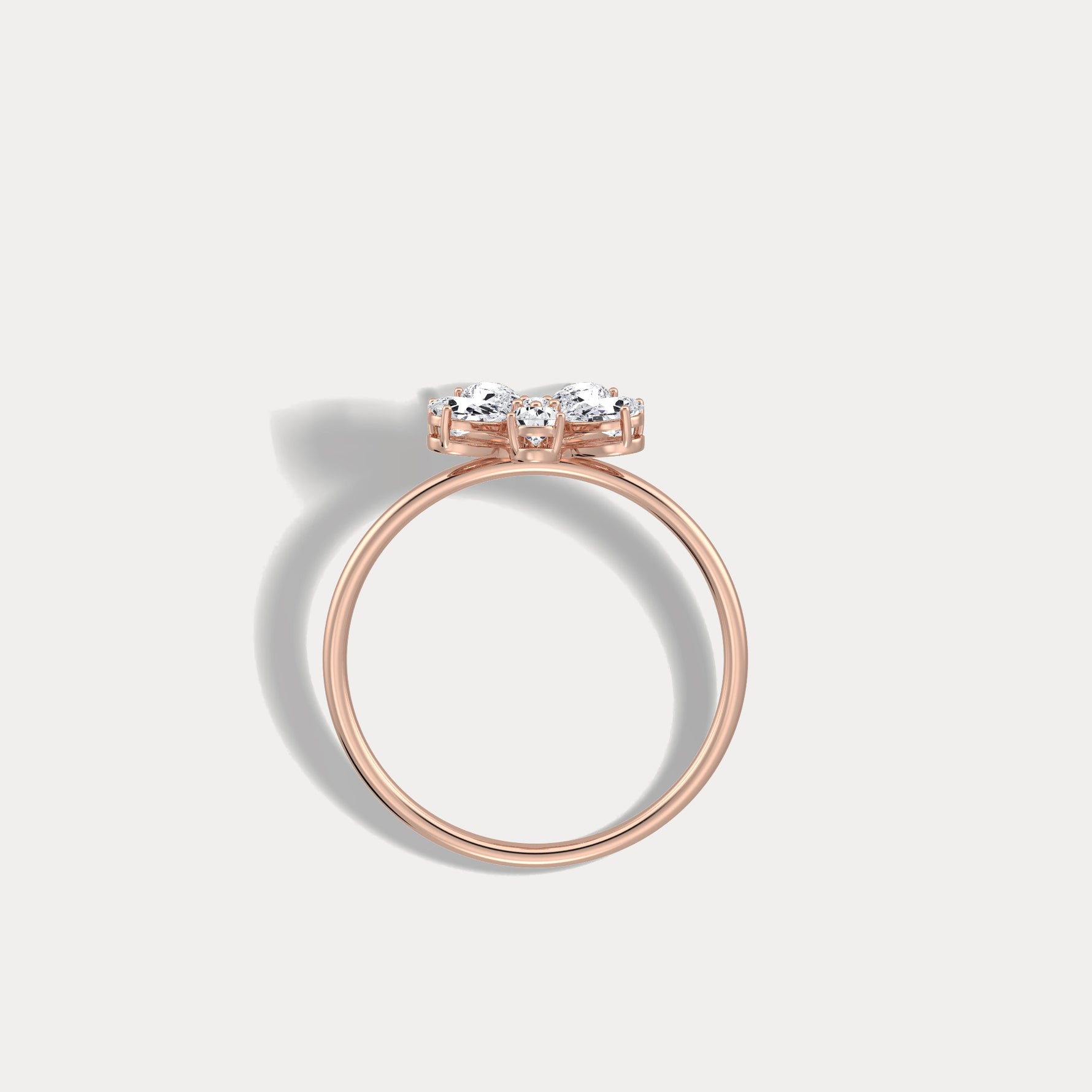 0.51CTW Lab Grown Diamond Floral Ring - Rings