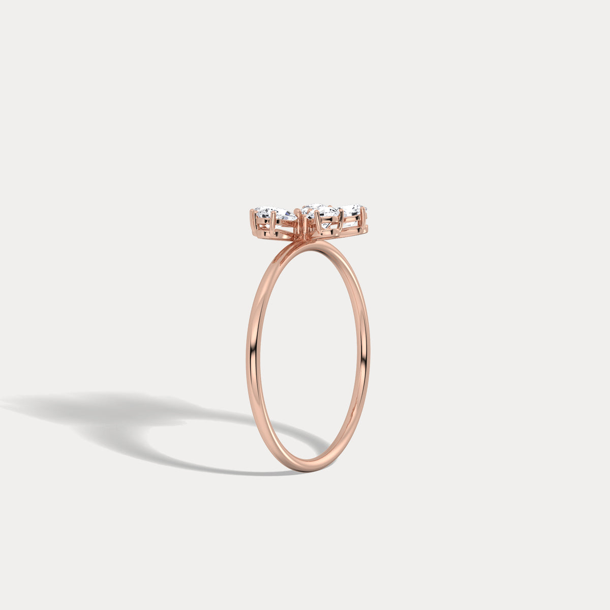 0.51CTW Lab Grown Diamond Floral Ring - Rings