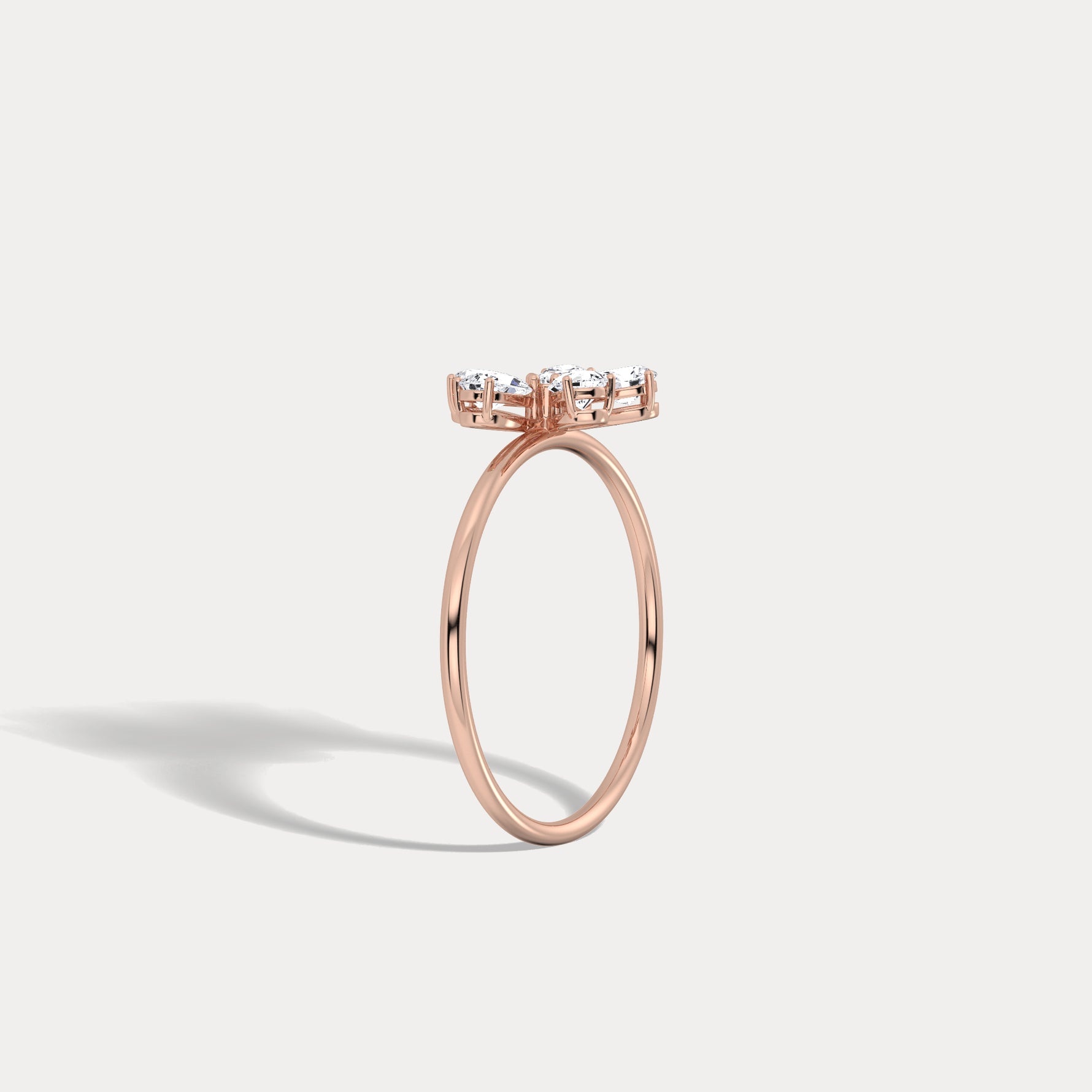 0.51CTW Lab Grown Diamond Floral Ring - Rings