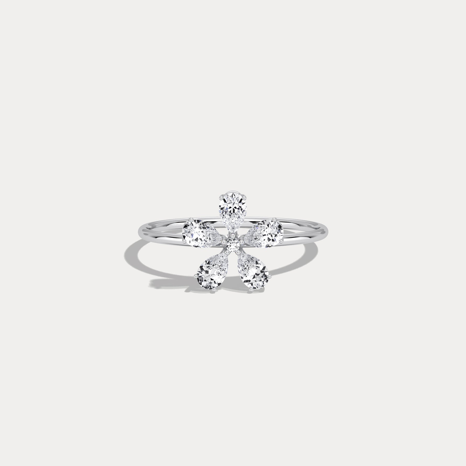 0.51CTW Lab Grown Diamond Floral Ring - Rings