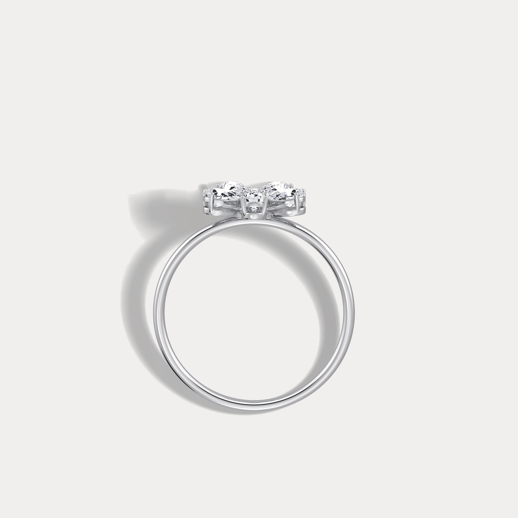 0.51CTW Lab Grown Diamond Floral Ring - Rings