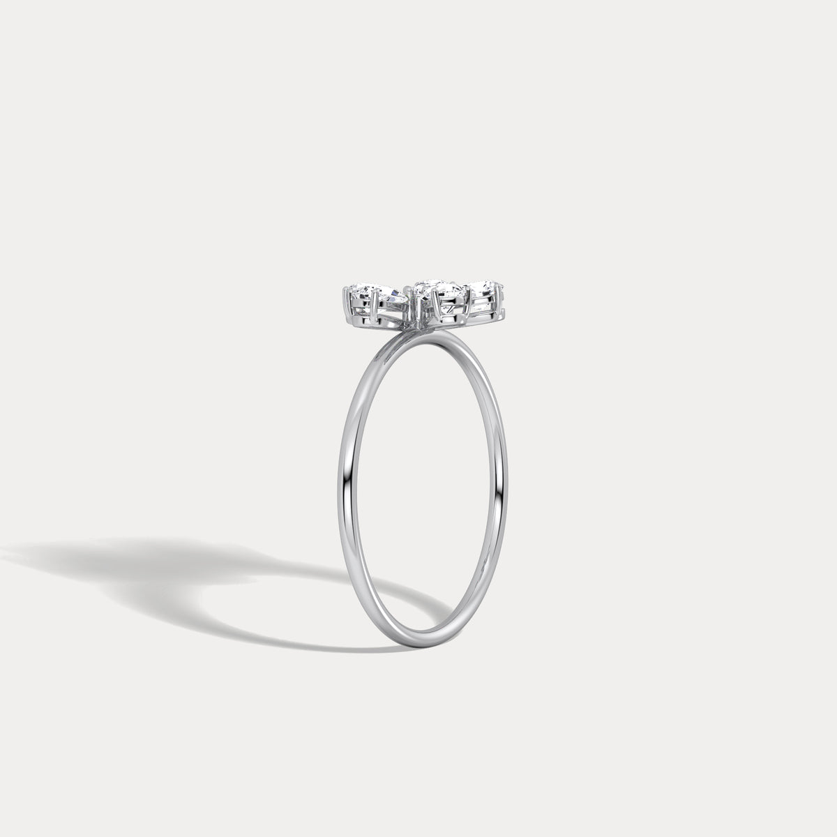 0.51CTW Lab Grown Diamond Floral Ring - Rings